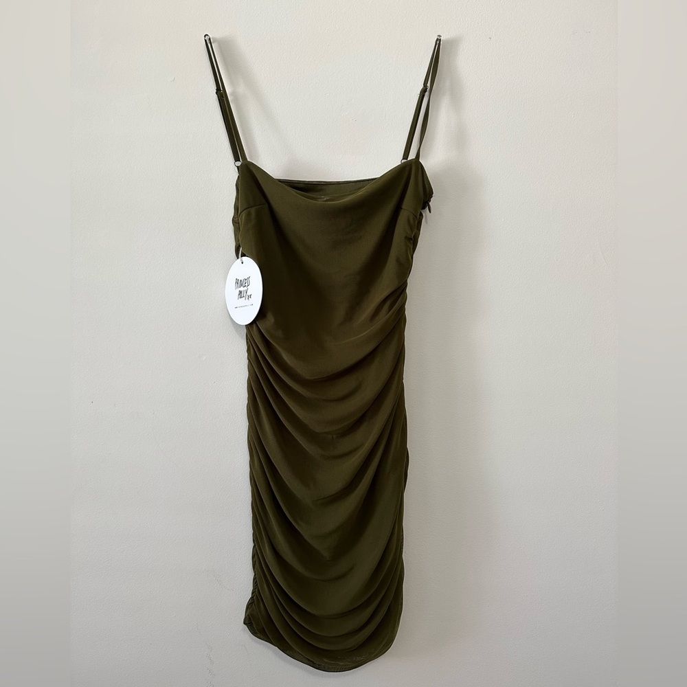 PRINCESS POLLY DRESS- Dark green